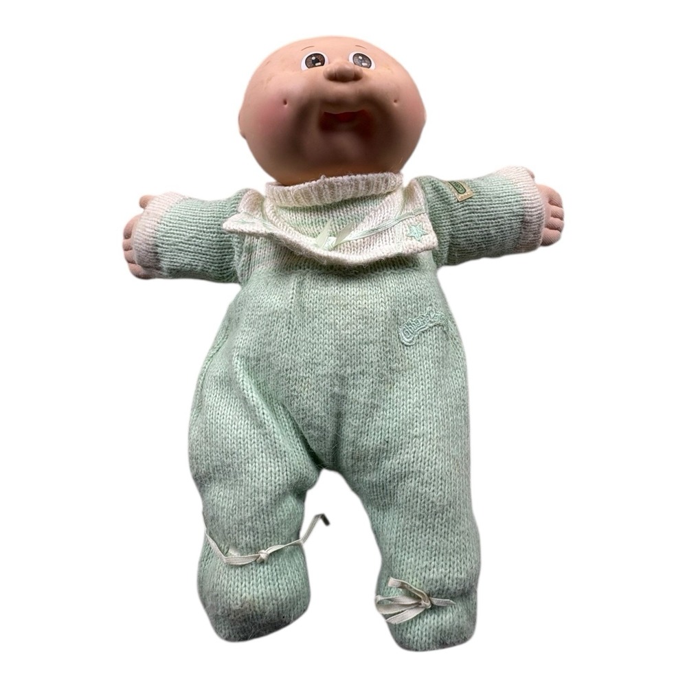 Vintage Cabbage Patch Kids Baby Doll Mint Green Outfit 1982 Coleco